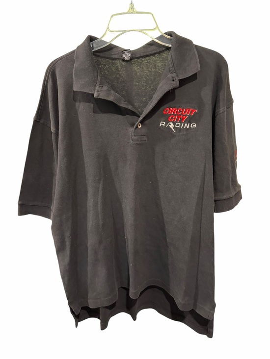 Circuit City Racing Embroidered Black Polo Shirt Size Medium